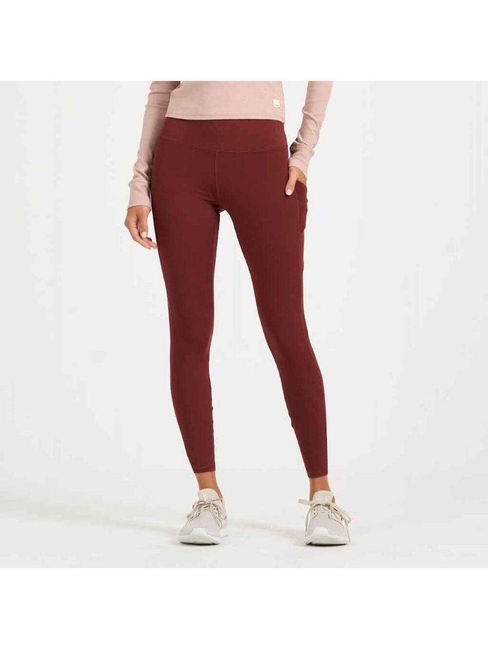 Vuori Stride Stash Leggings Brick Iron Size Medium